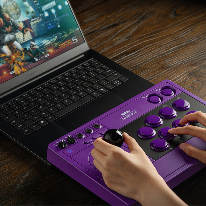8BitDo Arcade Stick - Purple