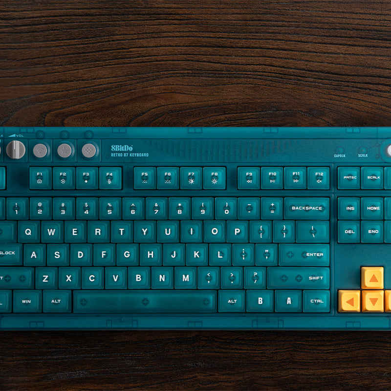 8BitDo Retro 87 Keyboard - Clear Blue